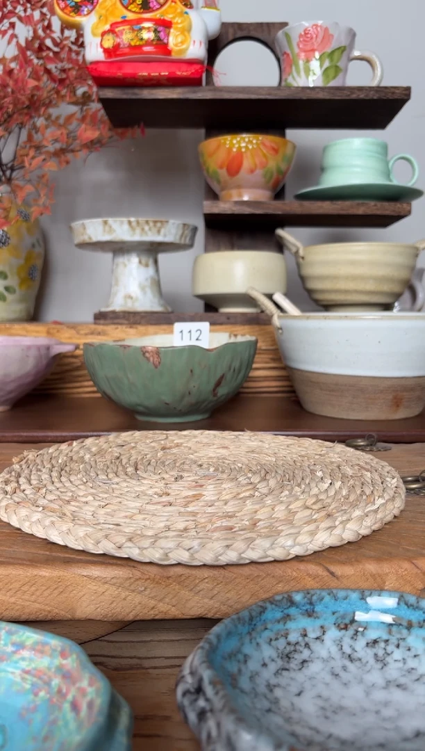 陶瓷113手作粗陶餐具1个装