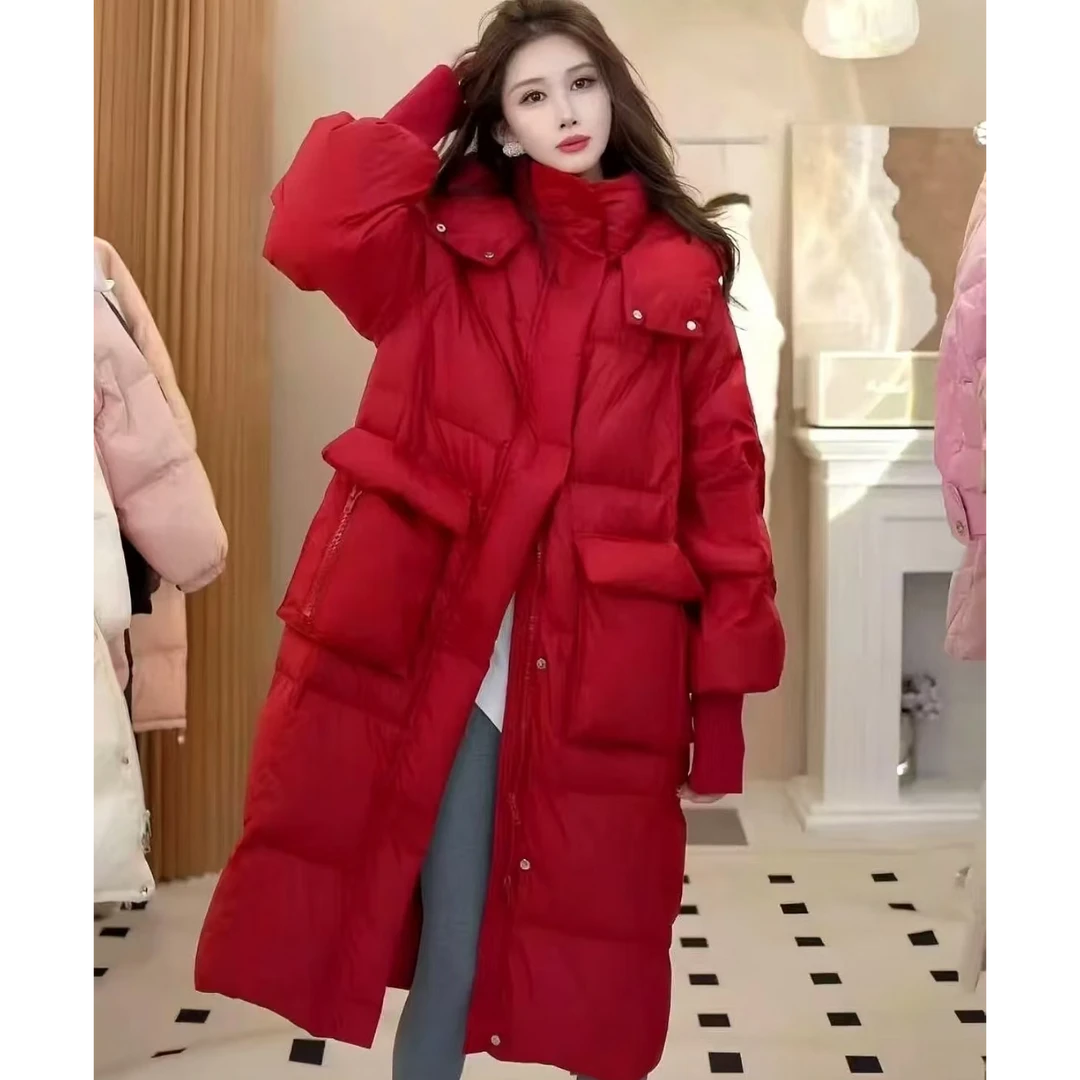 【清货了】2024长款过膝加厚保暖时尚百搭高级感羽绒服冬日恋歌