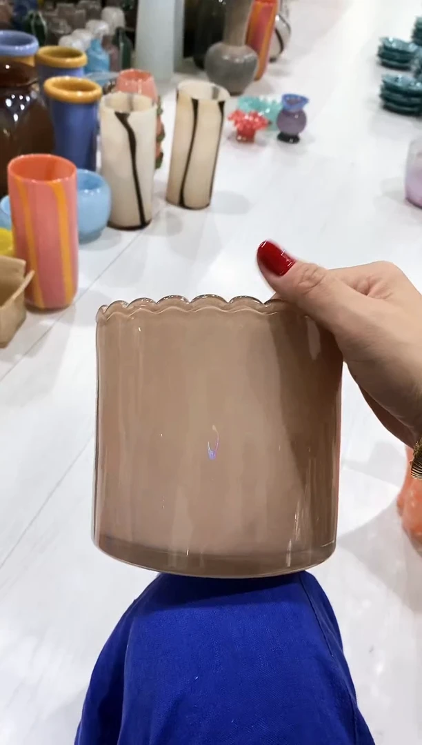 慕忆家手作琉璃花瓶微瑕