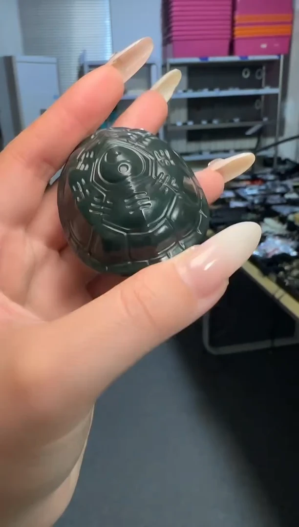 颈饰未镶嵌和田玉青玉八卦龟手把