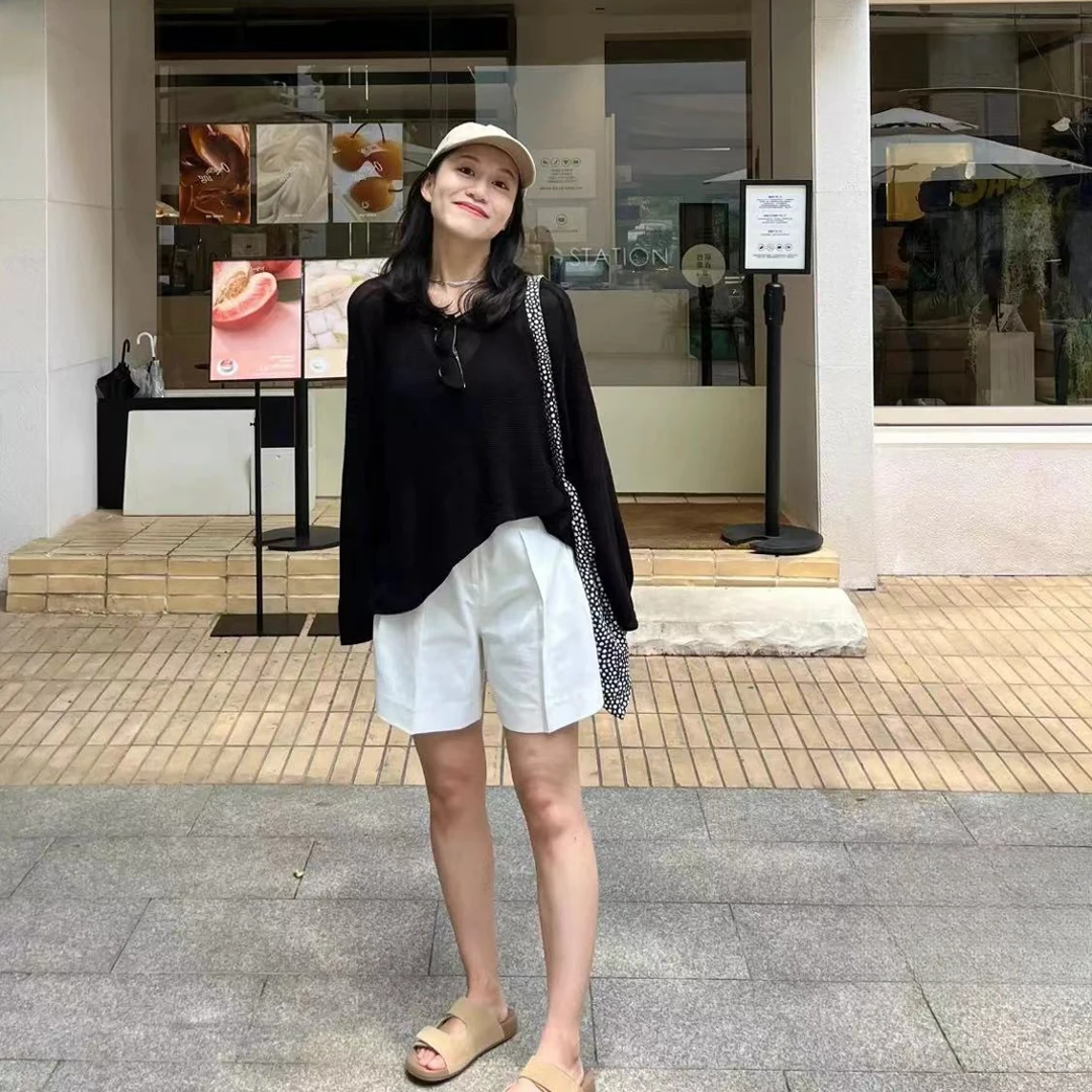 福利--拍下编码--春季新款高级感长袖百搭气质针织套头上衣女小君