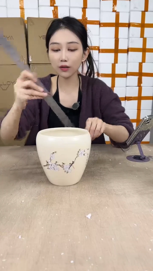 蛋型喜上米黄小号15x15