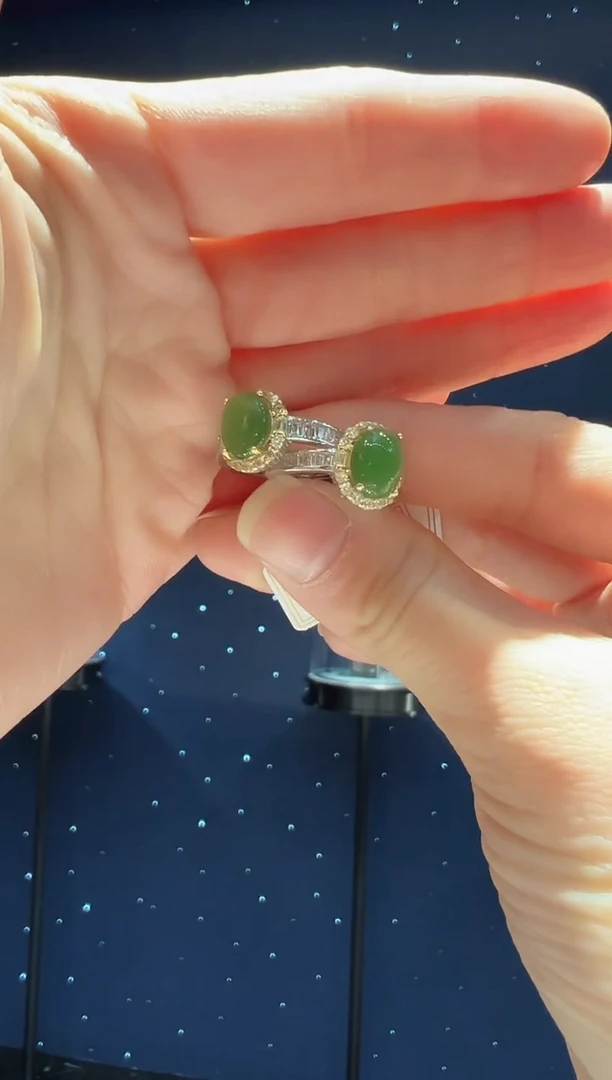 【闪购商品】和田玉戒指银S925镶嵌92】多样性发其一