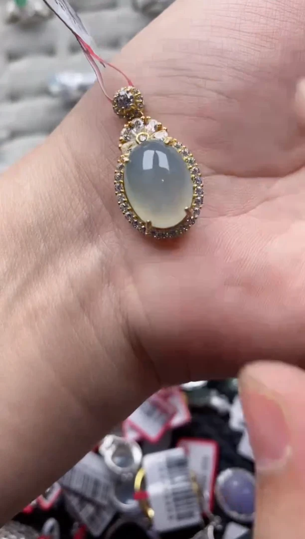 【闪购商品】翡翠戒指银S925镶嵌666666---9