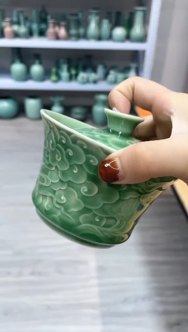 纯手工 特价福利 微瑕 慧仙青瓷