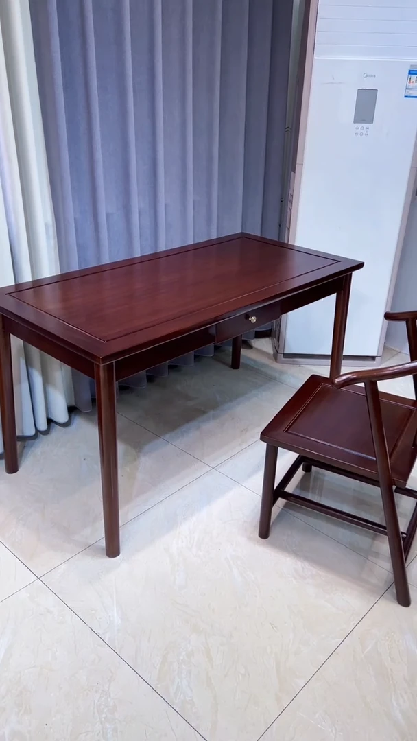 黑酸枝木类成套家具书桌两件套