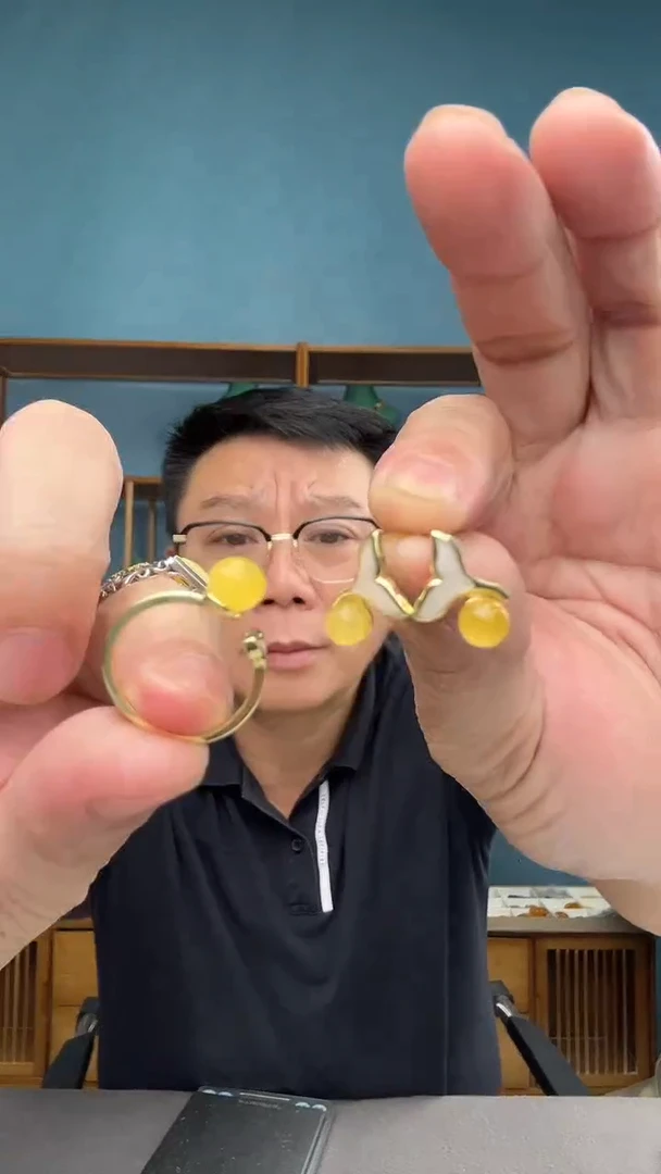 裸石琥珀未镶嵌微瑕介意勿拍一套