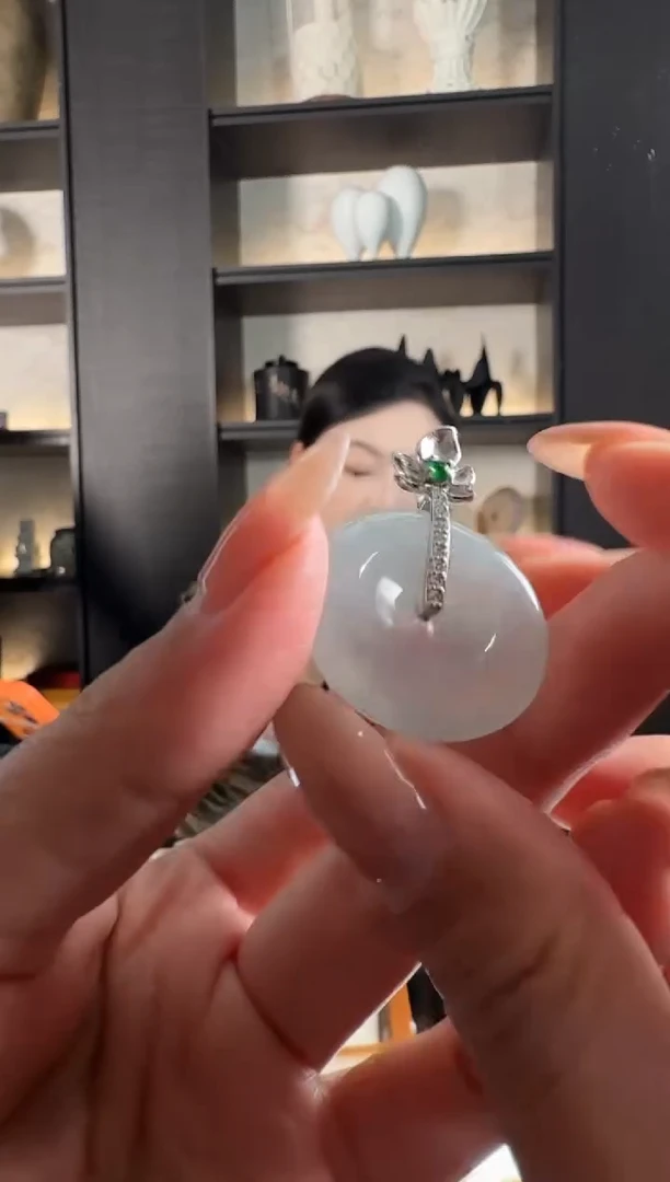 颈饰银S925镶嵌翡翠88