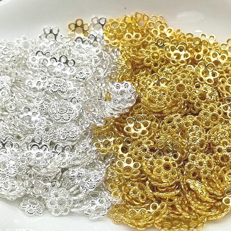 镀金色花托隔片珠托diy手工材料编织穿珠手链项链饰品配件