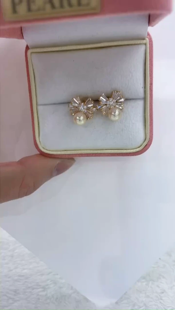 【闪购商品】海水珍珠耳饰银S925镶嵌海水珍珠耳饰