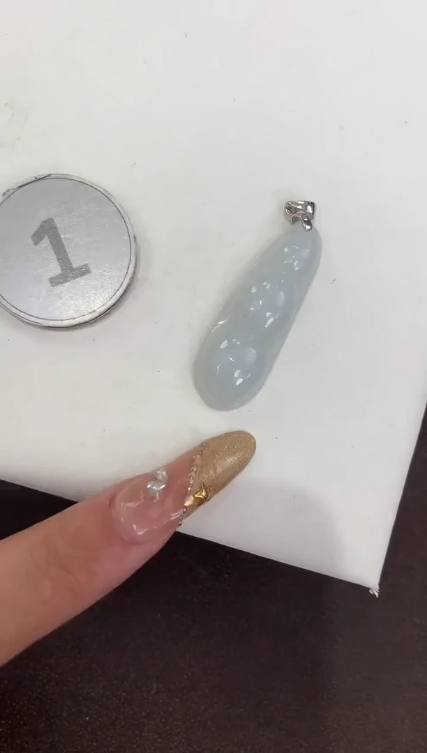 颈饰银S925镶嵌翡翠天然缅甸A货翡翠