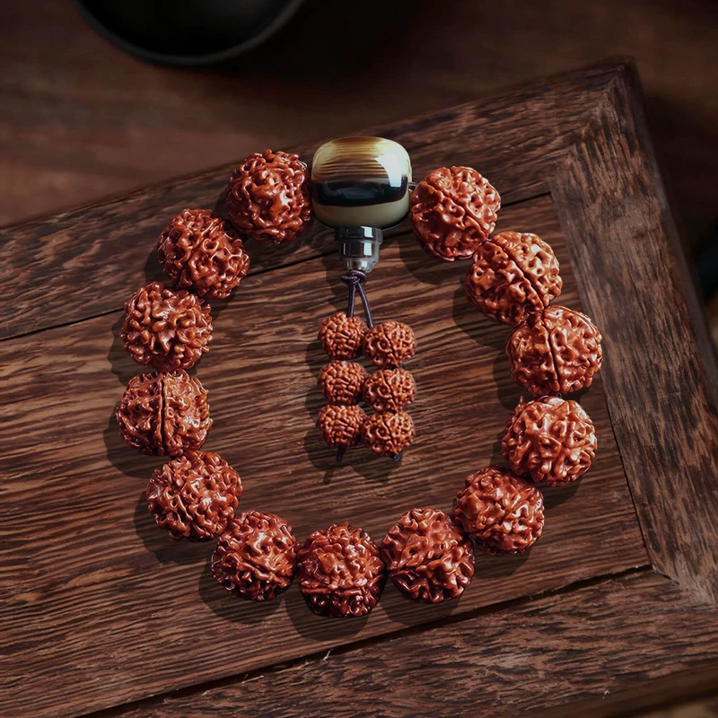 非金属木质手链 天然爆肉机刷佛珠文玩男款盘玩佳品
