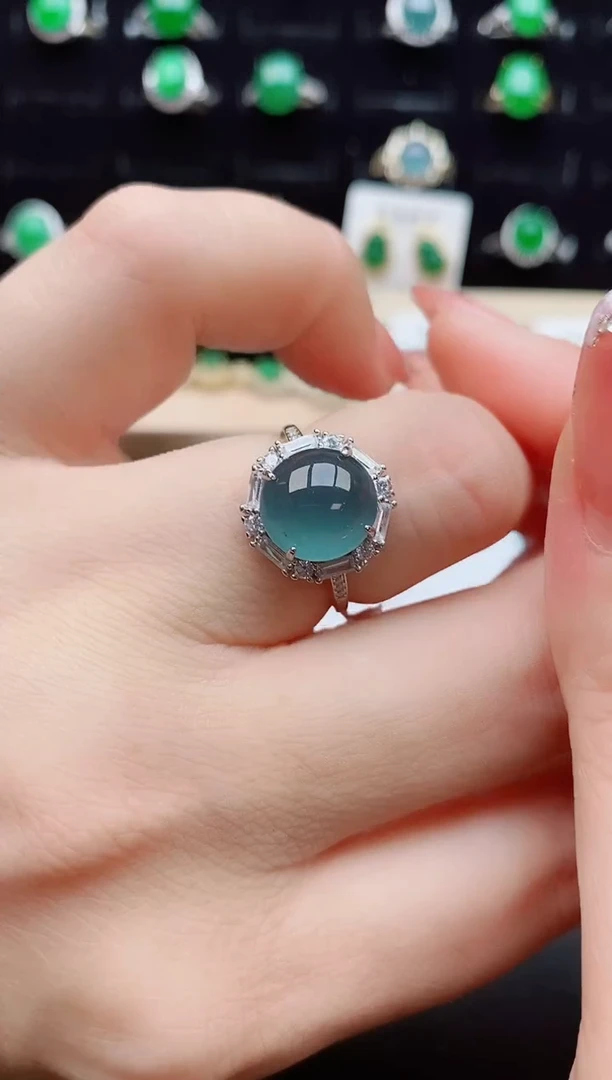 【闪购商品】翡翠戒指银S925镶嵌121221