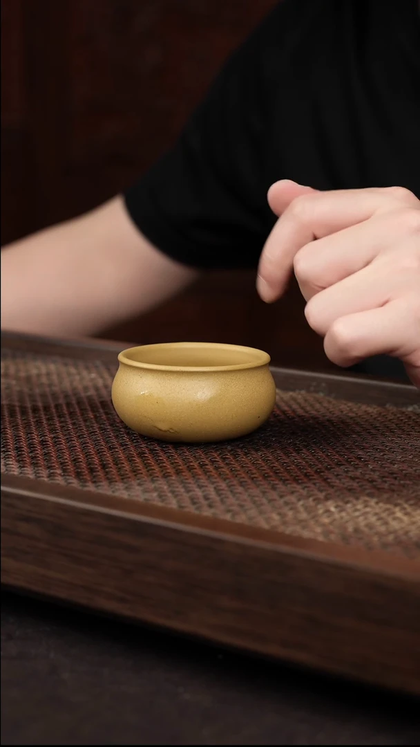 茶壶紫砂黄金段普洱杯
