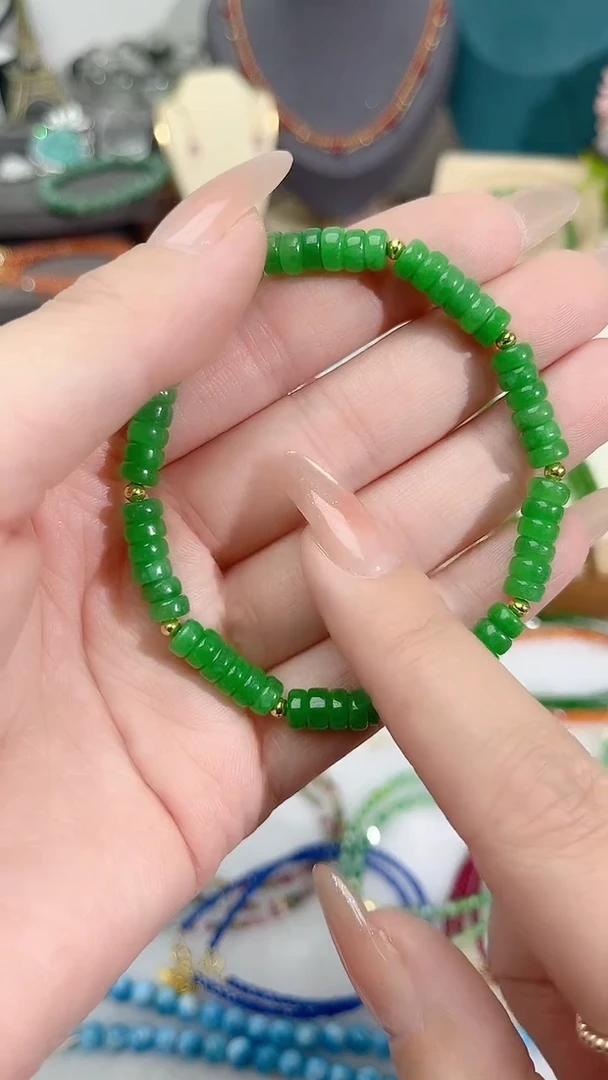 【闪购商品】翡翠手链未镶嵌素99