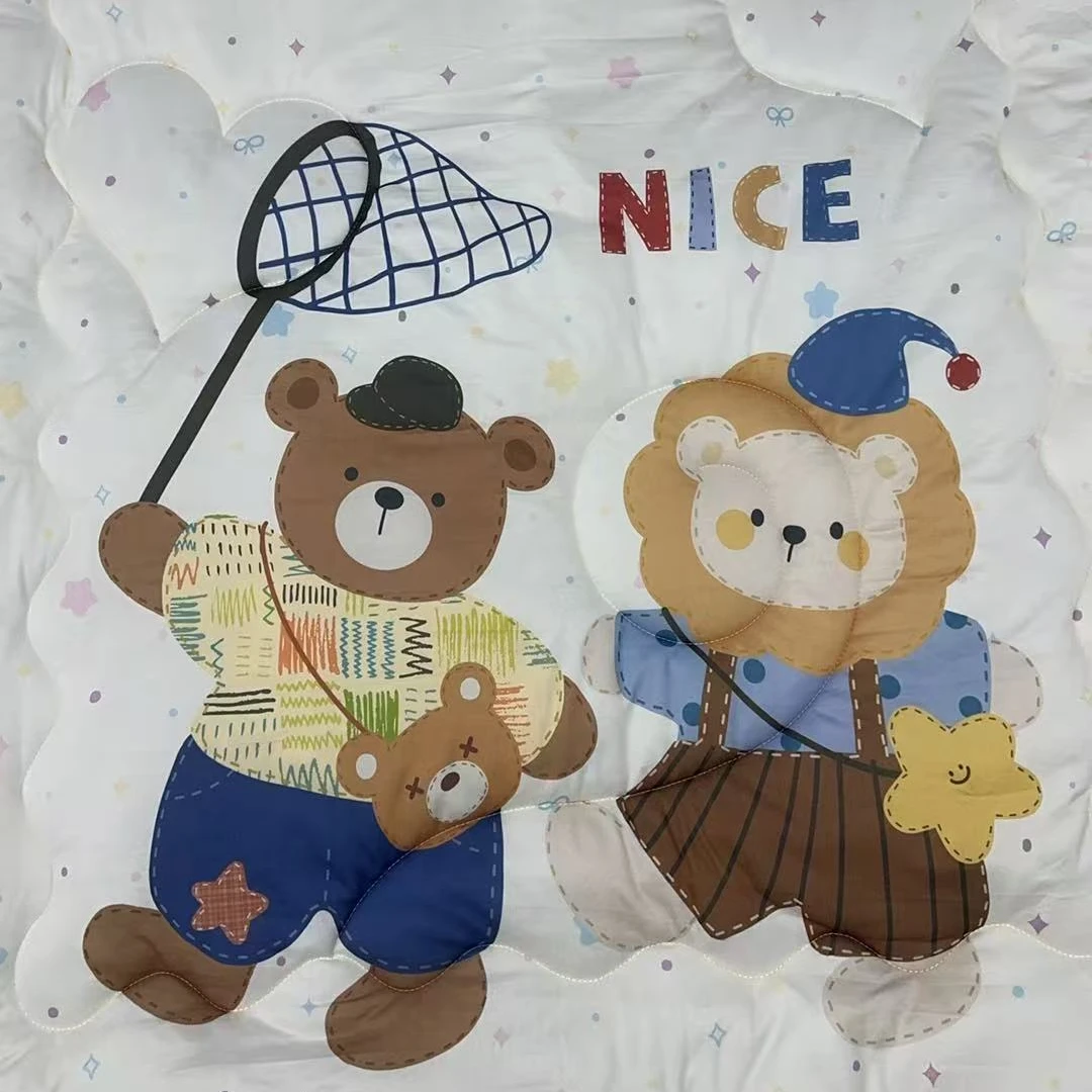 【狮子和小熊】120*150加厚儿童被柔软亲肤可机洗