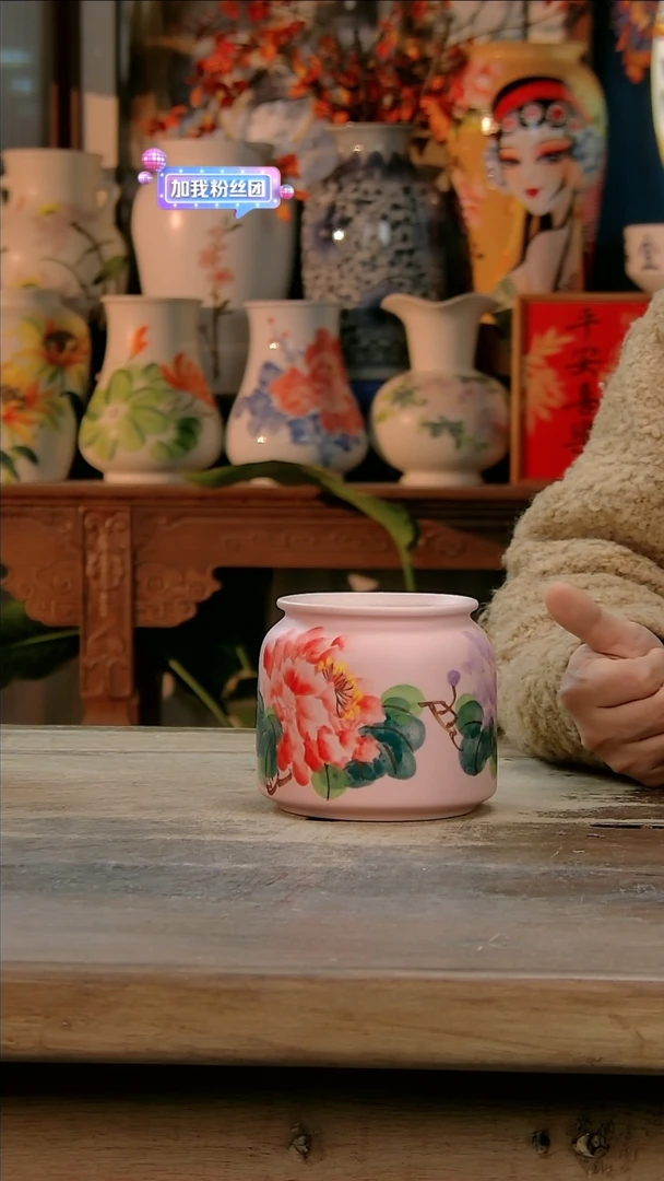 【闪购商品】瓷片景德镇纯手工釉下彩精品花瓶