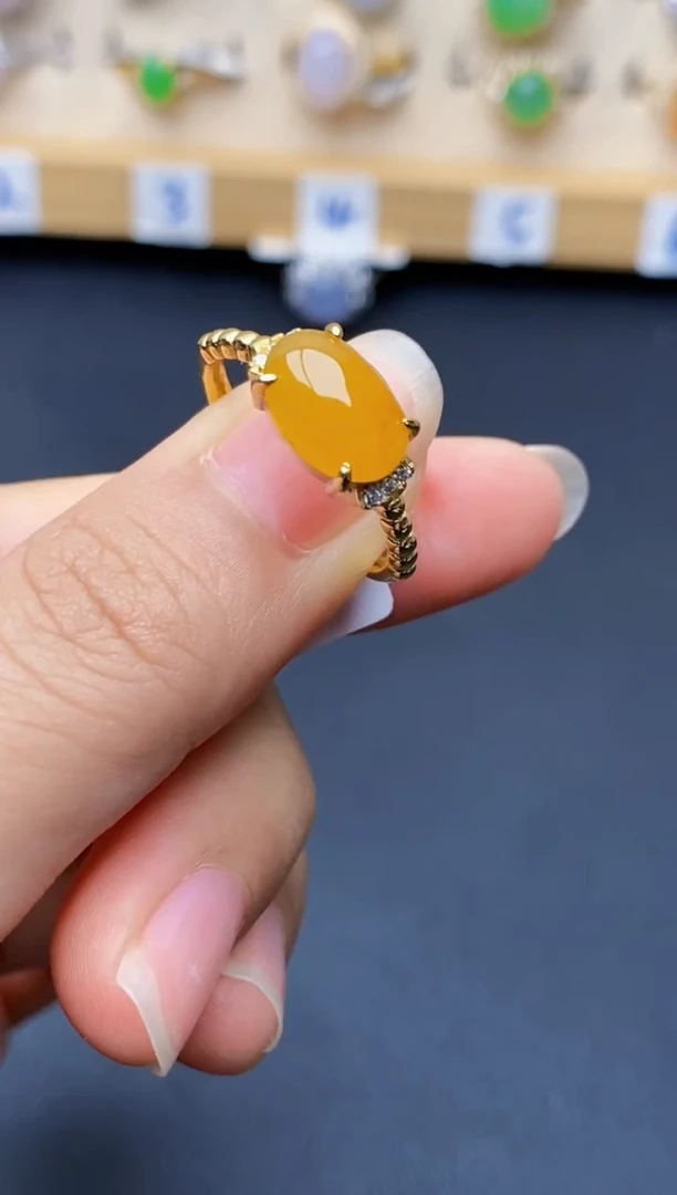 银S925镶嵌戒指翡翠5068
