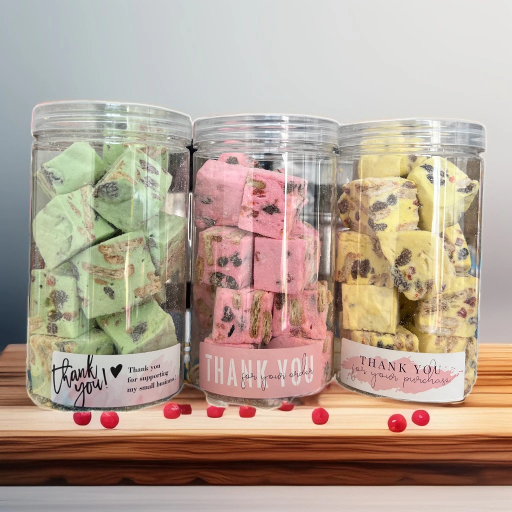 雪花酥手工制做坚果糕点草莓味奇异果味芒果味网红休闲小零食