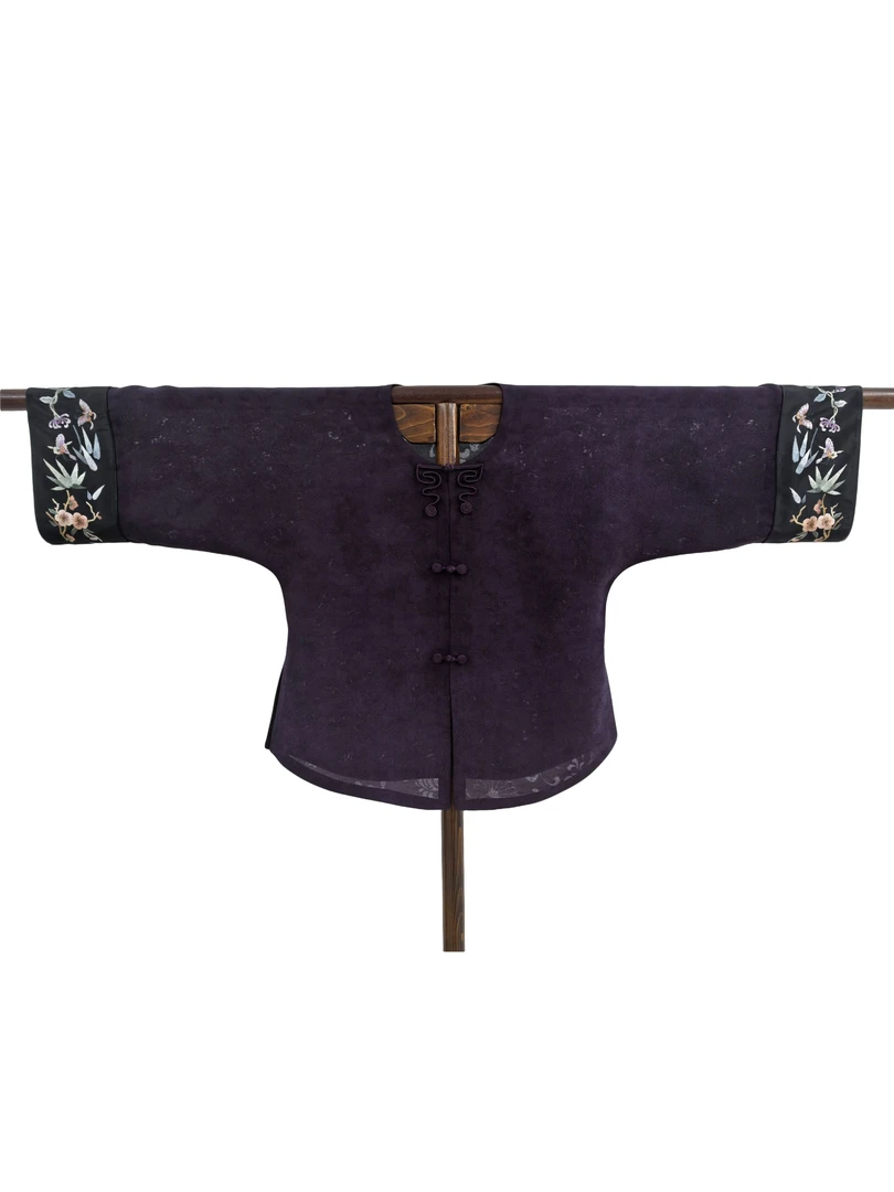 寨优袡【20176】手工嵌边纯手绣莨纱对开襟姐姐服上衣