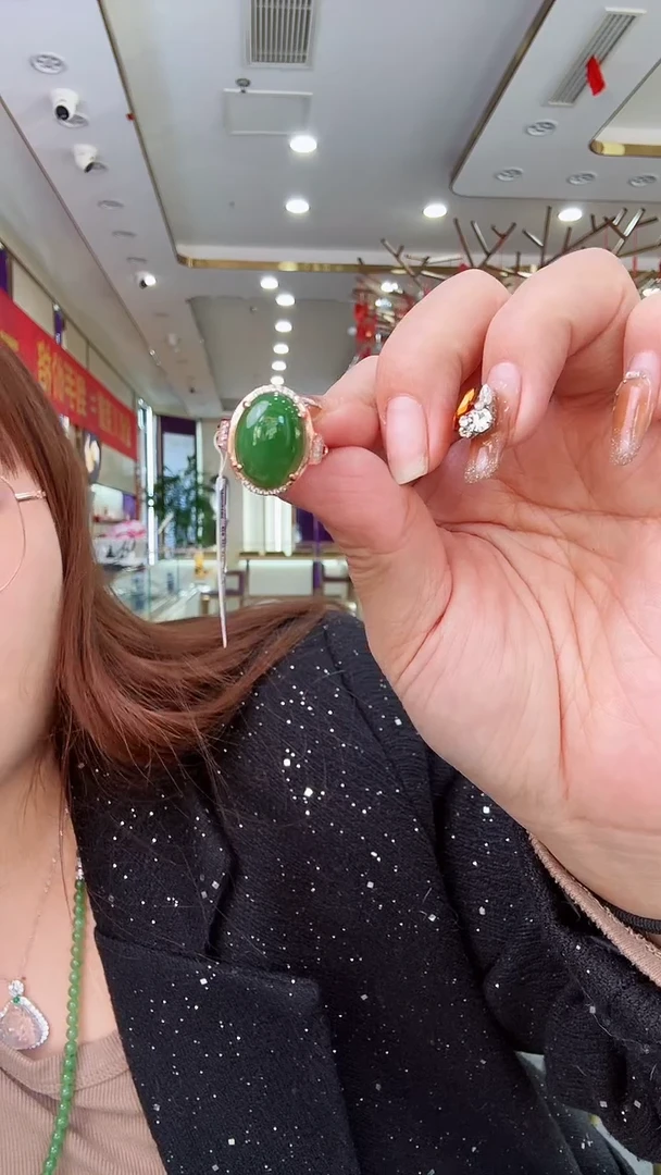 【闪购商品】和田玉戒指银S925镶嵌戒指