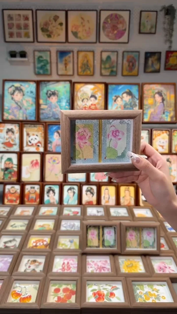 国画锦卡荷花 手绘国画13