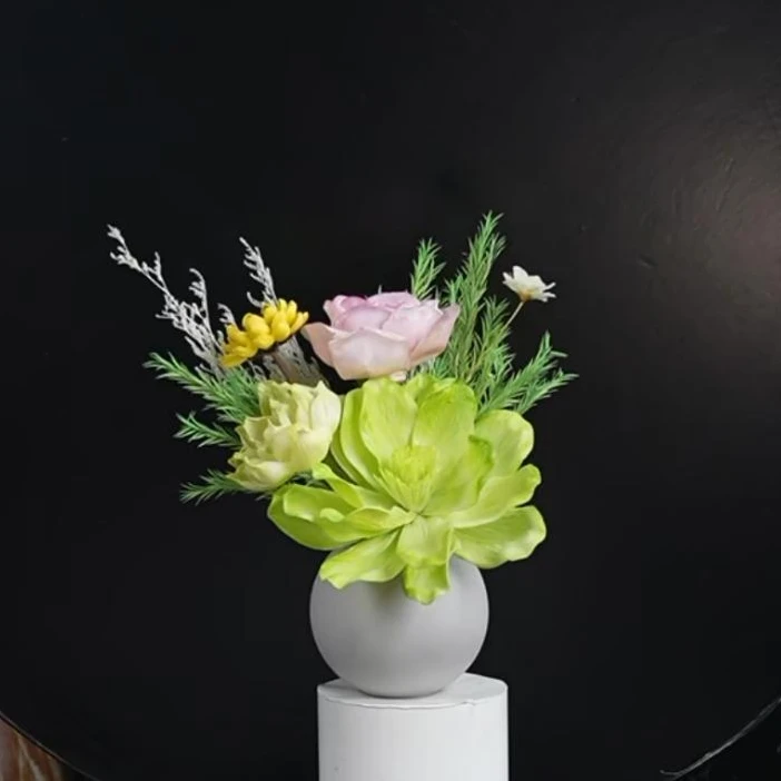 新年福利【芙蓉】永生花通草花干花含瓶包邮一套