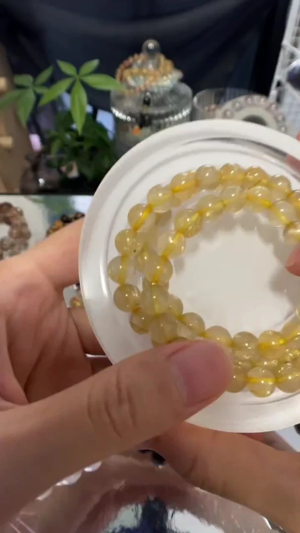 水晶手链未镶嵌金发晶三圈