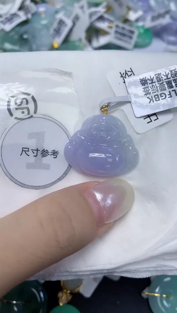 翡翠18K金镶嵌颈饰天然缅甸翡翠A货百元以上9元证书费自理