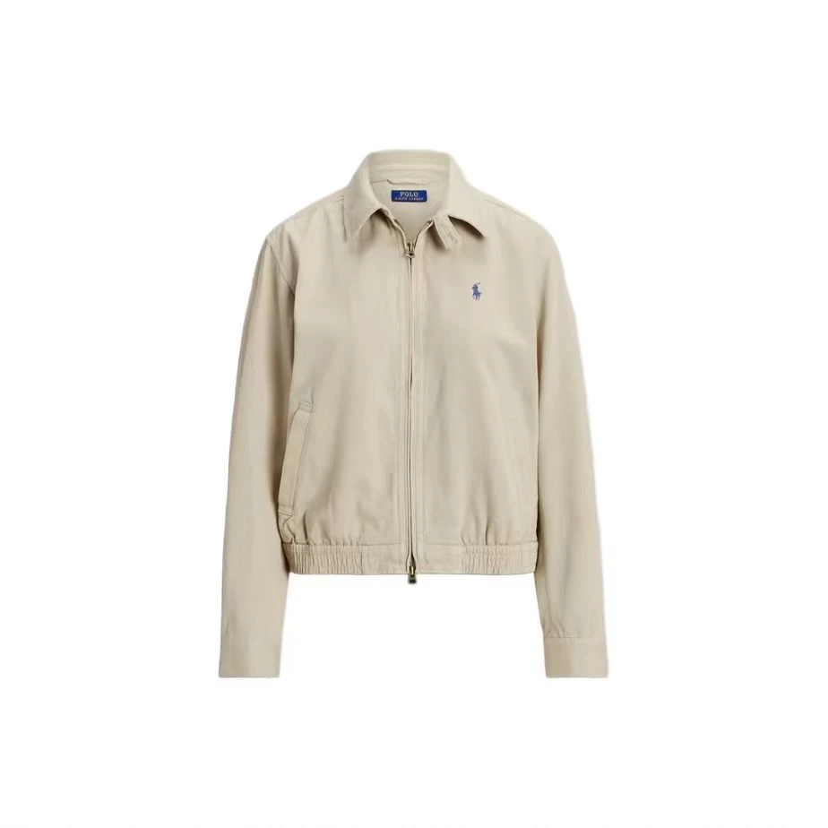 Ralph Lauren拉夫劳伦 女士 卡其色 拉链夹克长袖防风外套