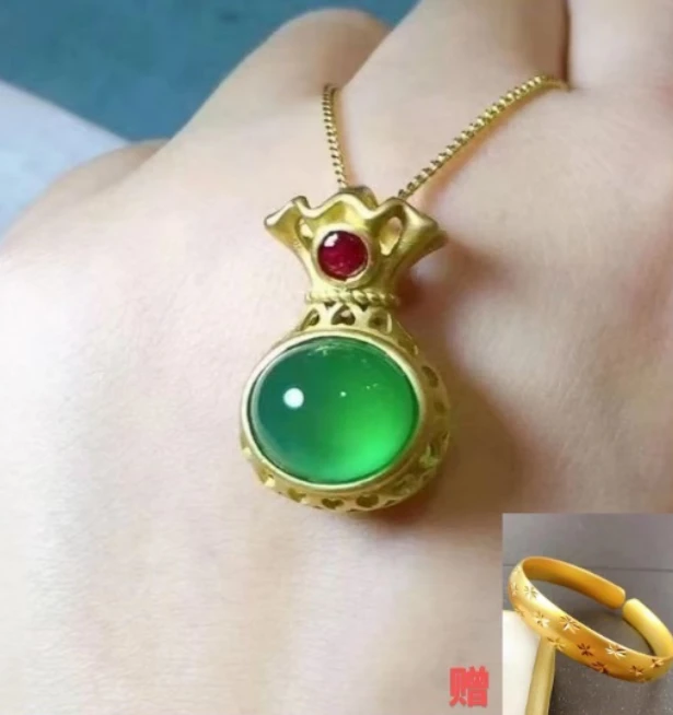 【直播专属】天然玛瑙复古有福钱袋吊坠（证书+礼盒）