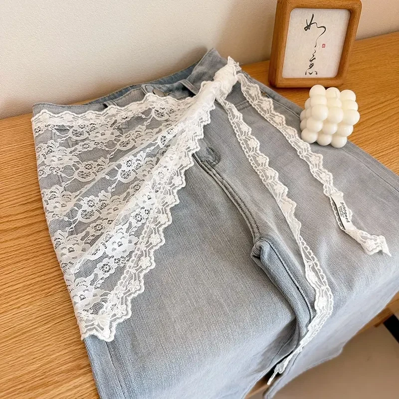 2025春夏新款设计感甜美重工蕾丝头巾小披肩提花网纱腰巾叠穿屁帘