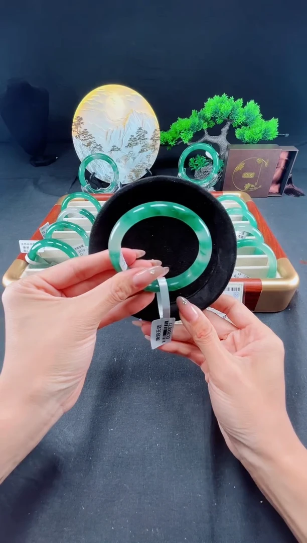 未镶嵌手镯石英质玉（非洲翠）真品上等纯天然非洲翠玉手镯石英质玉