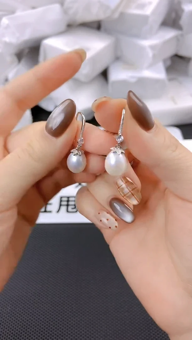 未镶嵌耳饰淡水珍珠ed1048