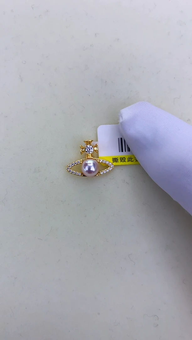 银S925镶嵌DA海水珍珠 GD036 吊坠 6-7