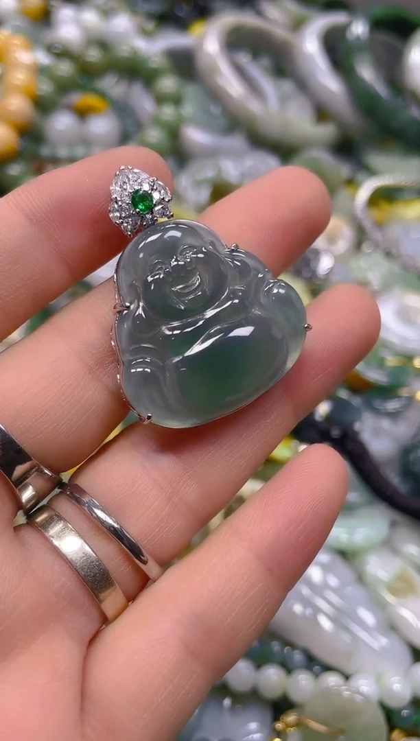 翡翠未镶嵌颈饰/J/翡翠A货一图一物