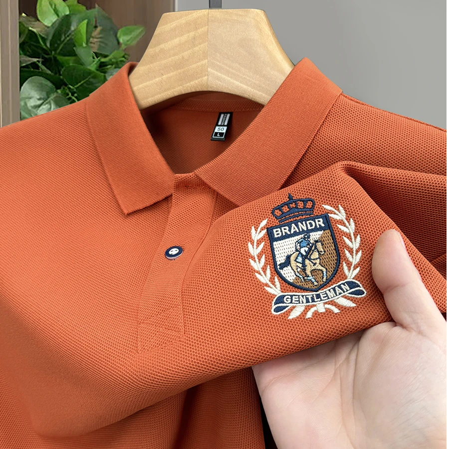 【珠地棉】夏季男士T恤透气半袖大码宽松薄款短袖翻领polo衫高档