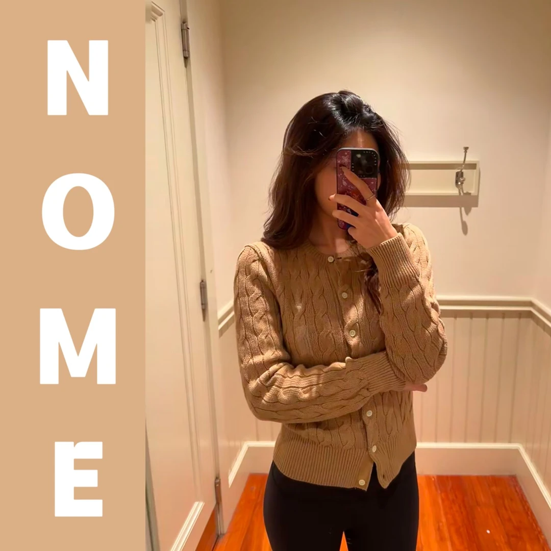 休闲 经典百搭 刺绣 标纯棉针织开衫 女 厚款秋冬5955