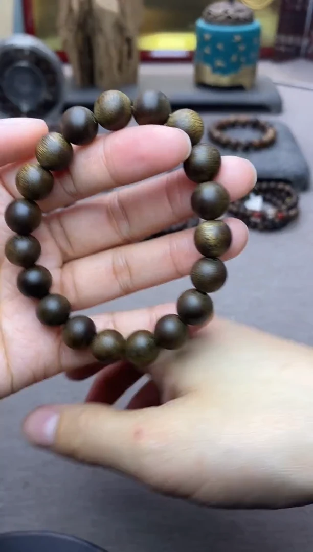 【闪购商品】沉香手串芽庄白棋10沉水单圈