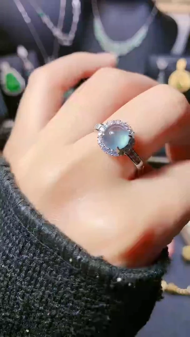 【闪购商品】翡翠戒指银S925镶嵌戒指