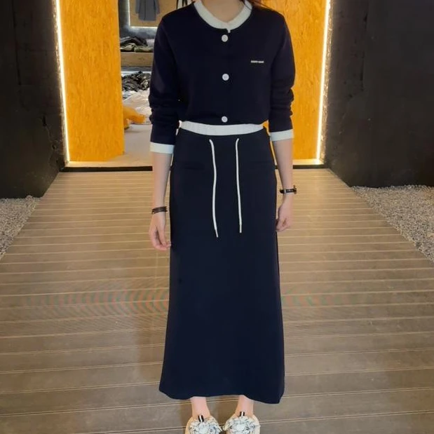 28548-假2件白边太空棉半裙Y