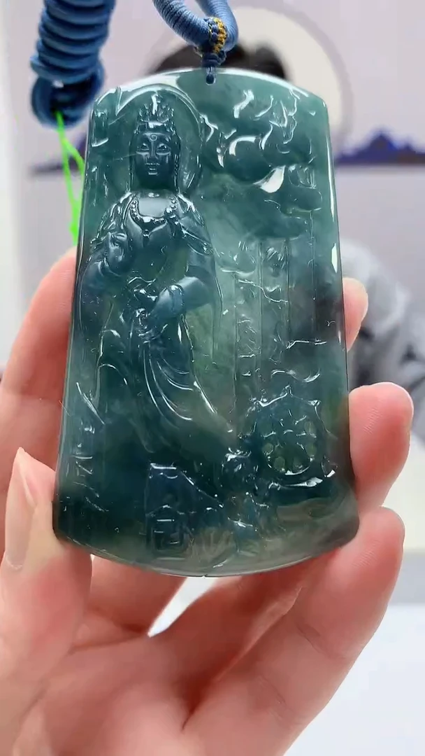 【闪购商品】定制翡翠未镶嵌4917zm-毛货挂件观音36