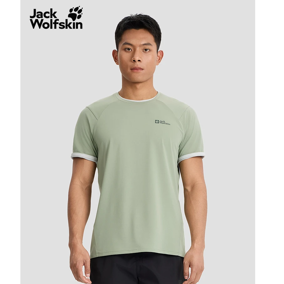 JackWolfskin德国狼爪TRAIL男士轻量运动简约休闲T恤|5033591