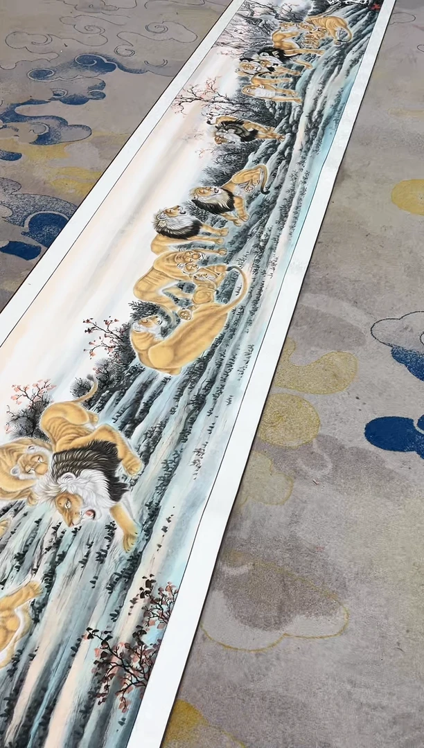 【闪购商品】国画1.26-郑志宗-百狮图-76