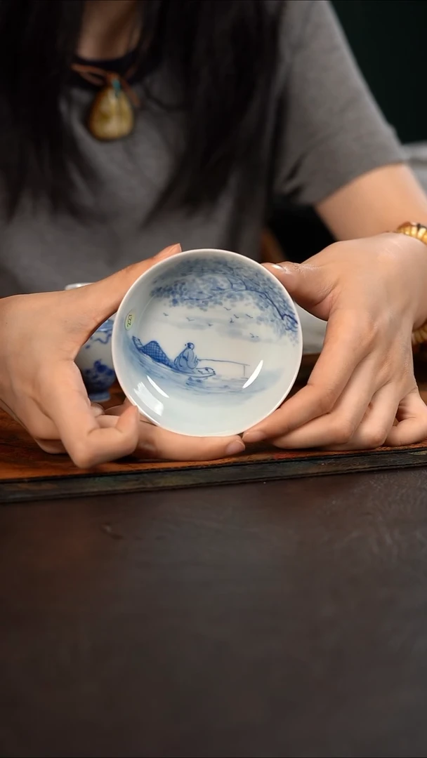 杯227号HLX陶瓷山水大普洱杯