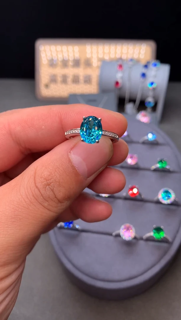 银S925镶嵌戒指碧玺1111