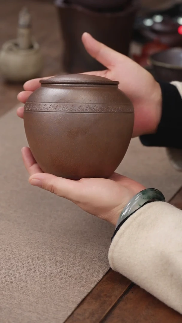 茶壶紫砂圆喜罐