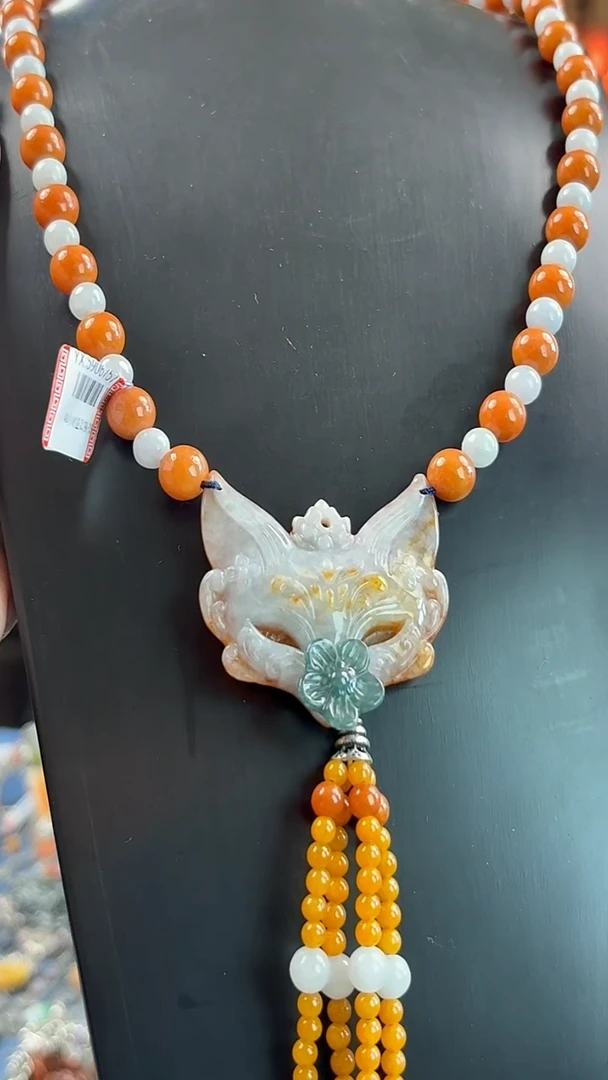 项链银S925镶嵌翡翠项链