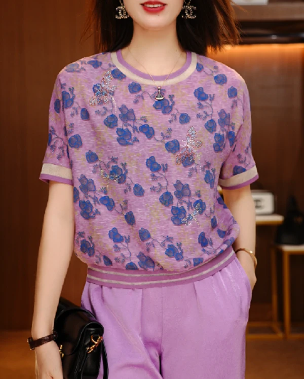 银杏雄花-新款2025时尚舒适百搭减龄优雅轻奢气质套装