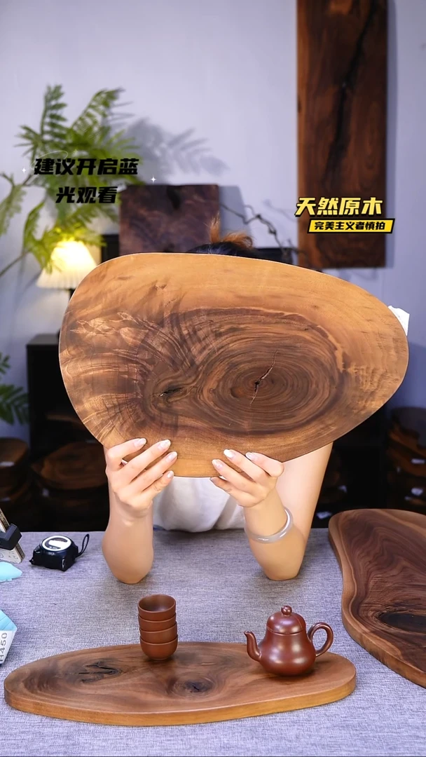 木北美黑胡桃原木.干裂疤结不属于商品质量问题完美主义者慎拍